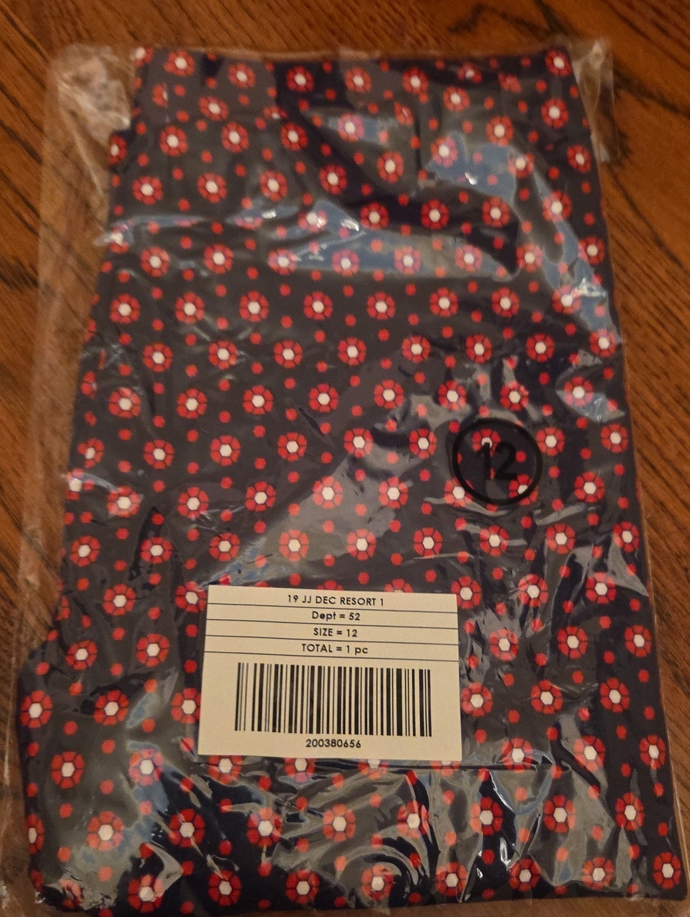Janie and Jack Navy Leggings with Red and White Floral Dot Print